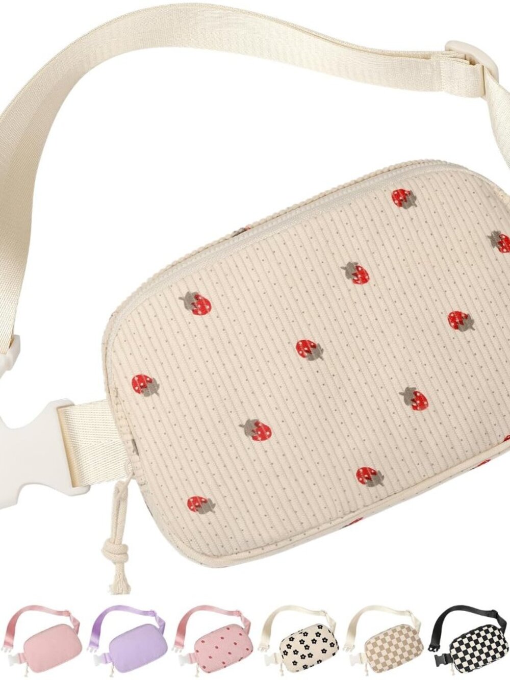 Corduroy Cute Fanny Packs for Women Cross Body, Everywhere Belt Bag for Women Cr
